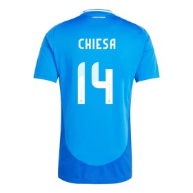 Italien Federico Chiesa 14 Fotbollströjor Hemma tröja EURO 2024 Kortärmad